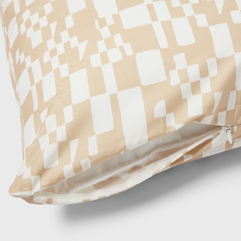 slide 3 of 3, 2pk Microfiber Body Pillow Cover Abstract Check/Olive Green - Room Essentials ™, 2 ct