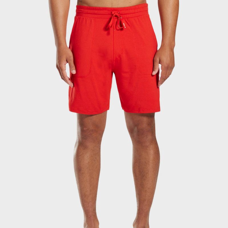 slide 3 of 6, Pair of Thieves Men's Super Soft Lounge Pajama Shorts - Red M: Cotton-Viscose Blend, Drawstring Waist, Pockets, 1 ct