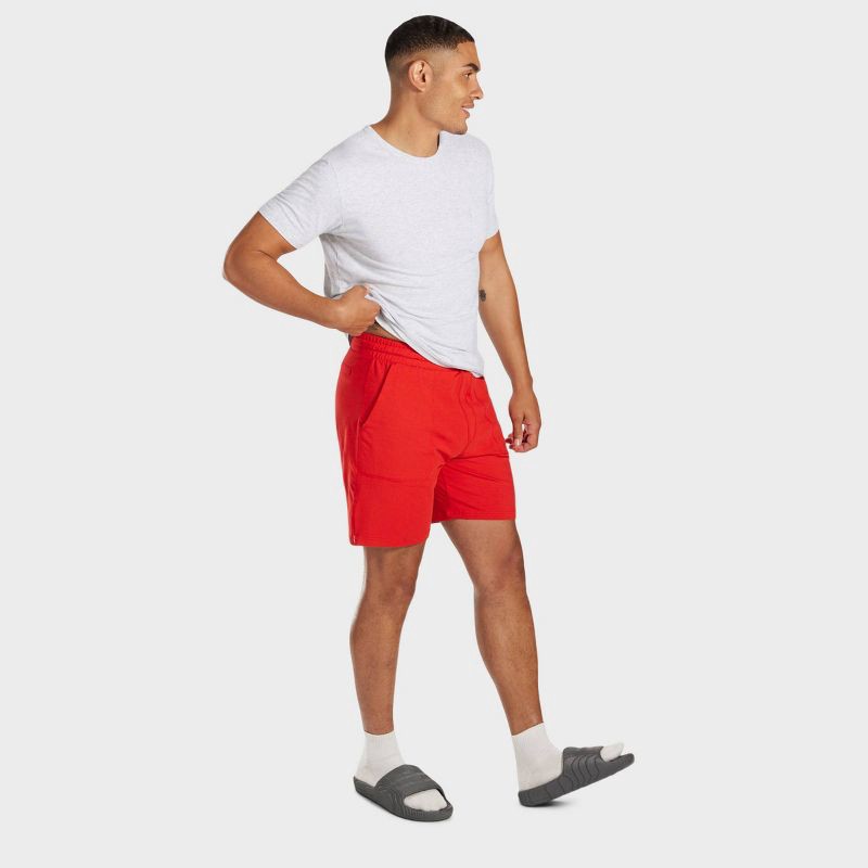 slide 5 of 6, Pair of Thieves Men's Super Soft Lounge Pajama Shorts - Red M: Cotton-Viscose Blend, Drawstring Waist, Pockets, 1 ct