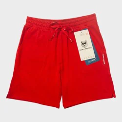 Pair of Thieves Men's Super Soft Lounge Pajama Shorts - Red L: Flexible Drawstring, Side Pockets