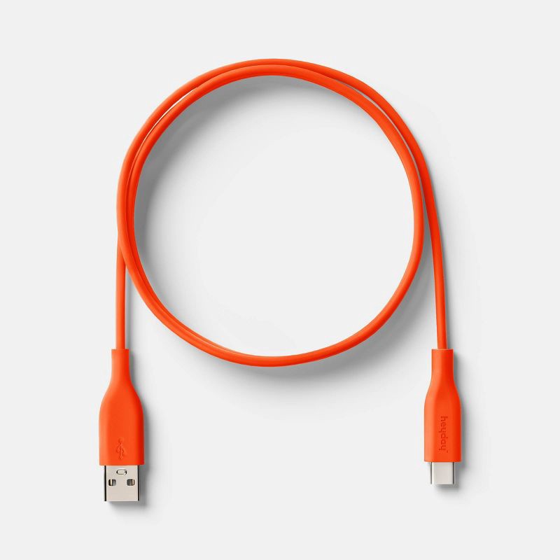 slide 3 of 3, 6' A+C Silicone Cable - heyday™ Coral Orange, 1 ct