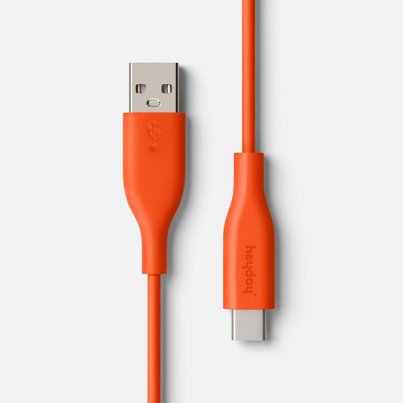 slide 1 of 3, 6' A+C Silicone Cable - heyday™ Coral Orange, 1 ct