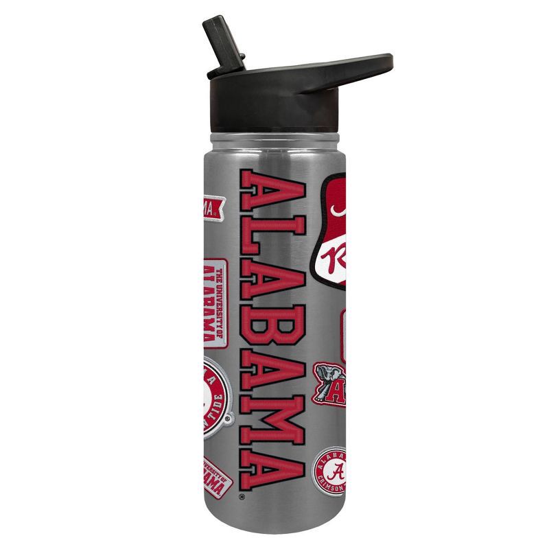slide 1 of 4, NCAA Alabama Crimson Tide Varsity Thirst Water Bottle - 24oz: Stainless Steel, Plastic Lid, 24 oz