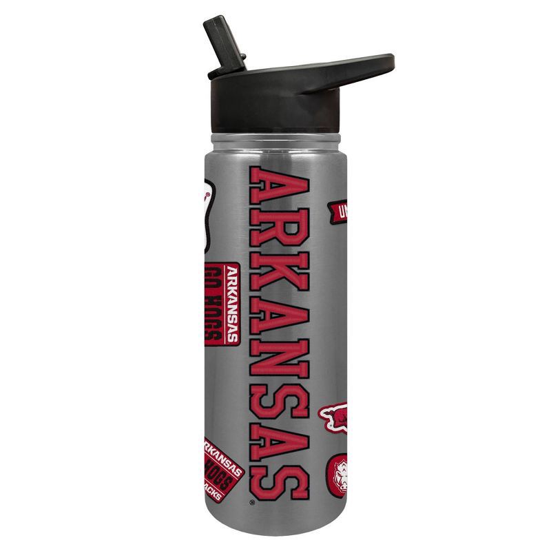 slide 1 of 5, NCAA Arkansas Razorbacks Varsity Thirst Water Bottle - 24oz: Stainless Steel, Portable Drinkware, 24 oz