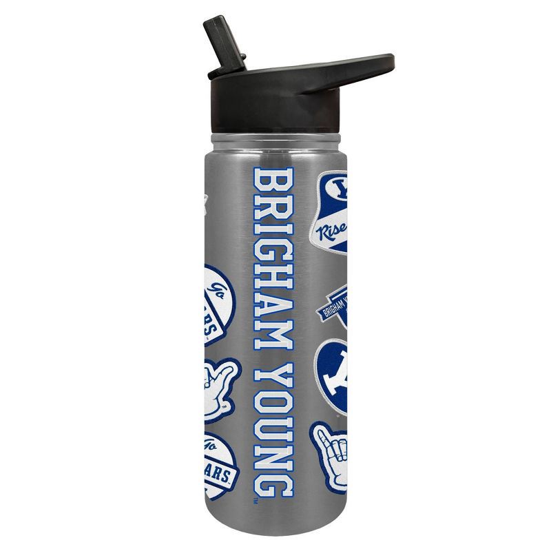 slide 1 of 4, NCAA BYU Cougars Varsity Thirst Water Bottle - 24oz: Stainless Steel, Plastic Lid, 24 oz