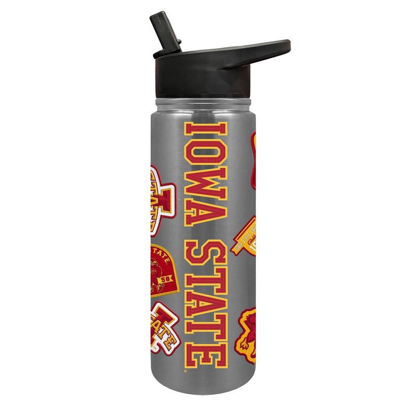 slide 1 of 4, NCAA Iowa State Cyclones Varsity Thirst Water Bottle - 24oz: Stainless Steel, Plastic Lid, 24 oz