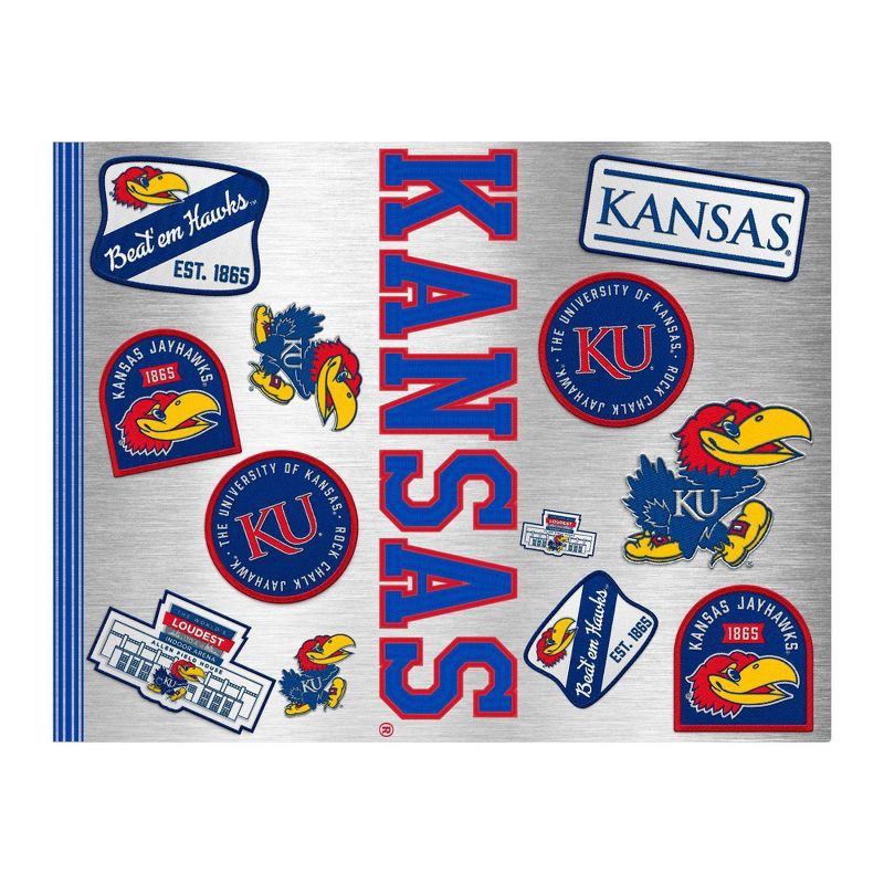 slide 2 of 4, NCAA Kansas Jayhawks Varsity Thirst Water Bottle - 24oz: Stainless Steel, Plastic Lid, 24 oz