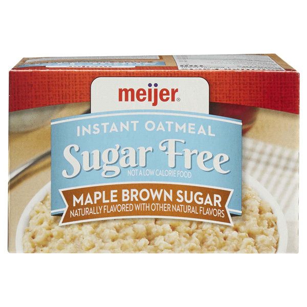 slide 2 of 29, Meijer Sugar Free Maple Brown Sugar Instant Oatmeal, 10 ct