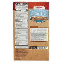 slide 6 of 29, Meijer Sugar Free Maple Brown Sugar Instant Oatmeal, 10 ct