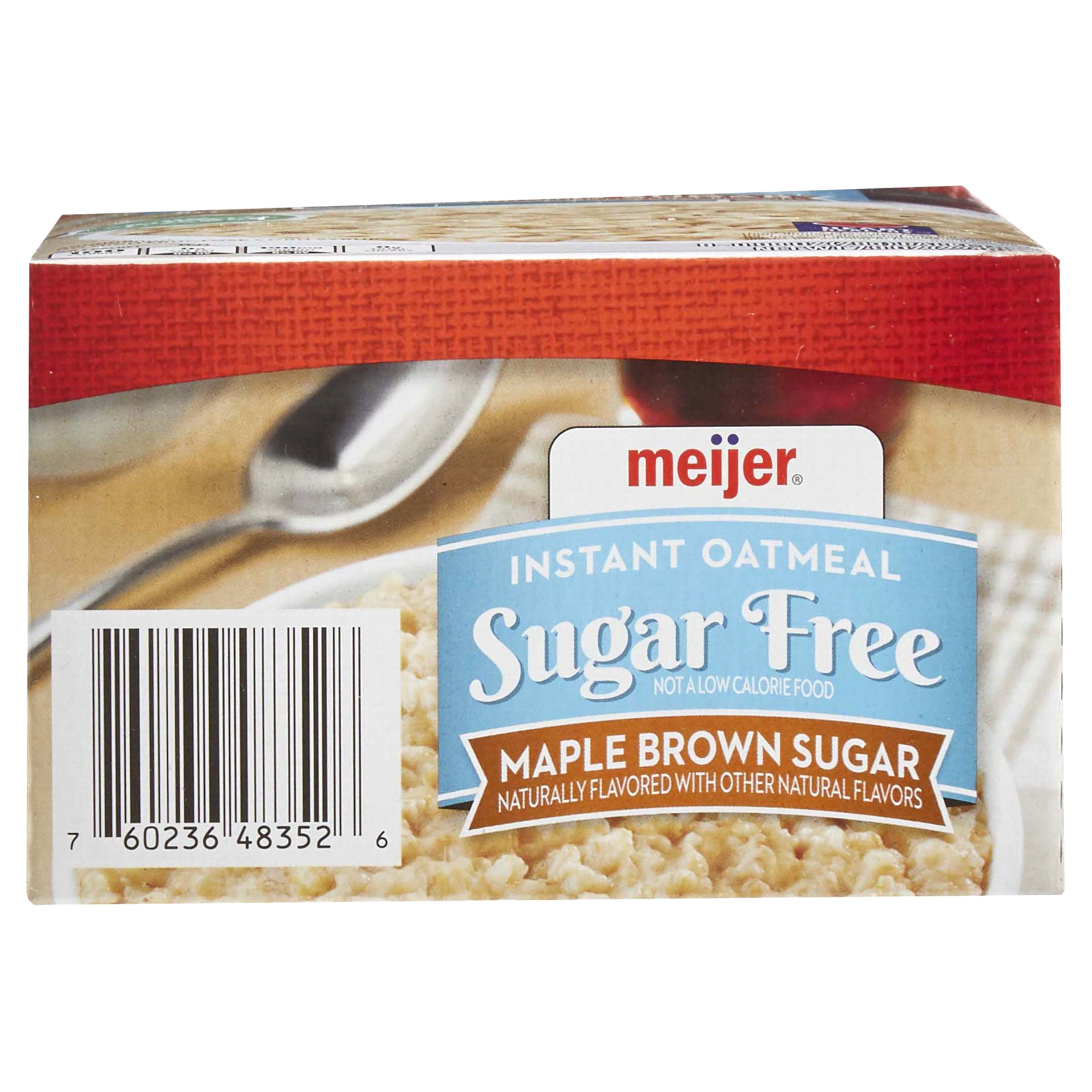 slide 7 of 29, Meijer Sugar Free Maple Brown Sugar Instant Oatmeal, 10 ct