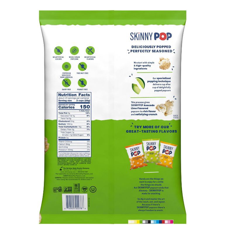 slide 2 of 5, SkinnyPop Avocado Lime Popcorn - 4.4oz, 4.4 oz