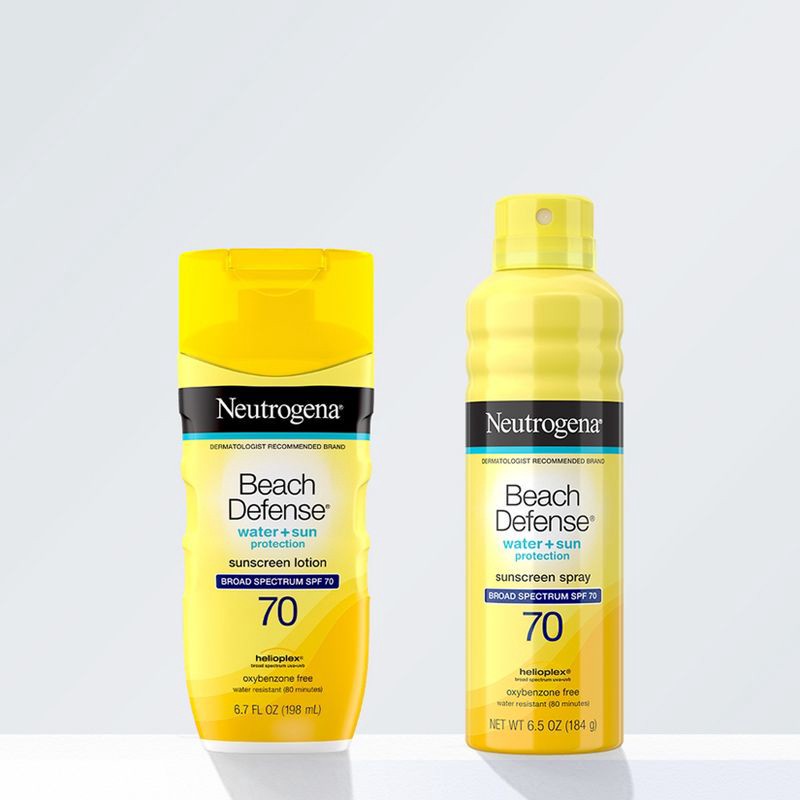 slide 9 of 9, Neutrogena Beach Defense Lotion - Twin Pack - SPF 70, 1 ct