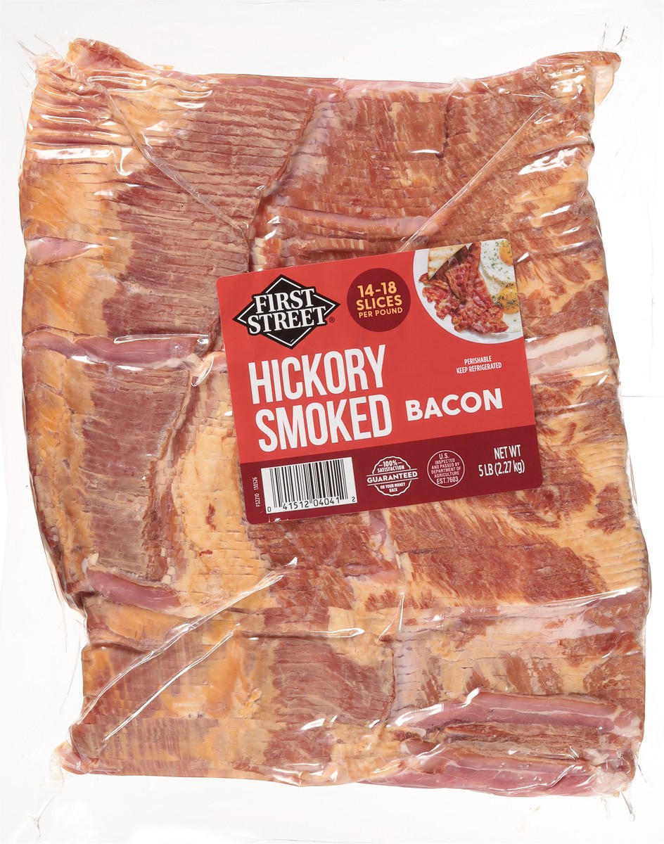 slide 8 of 13, First Street Bacon Hickory Smoked Sliced, 5 lb