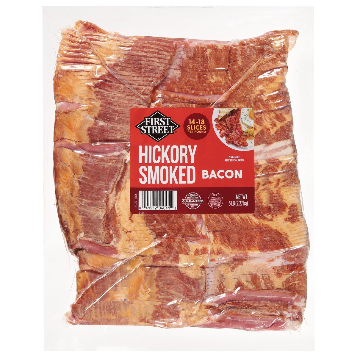 slide 13 of 13, First Street Bacon Hickory Smoked Sliced, 5 lb