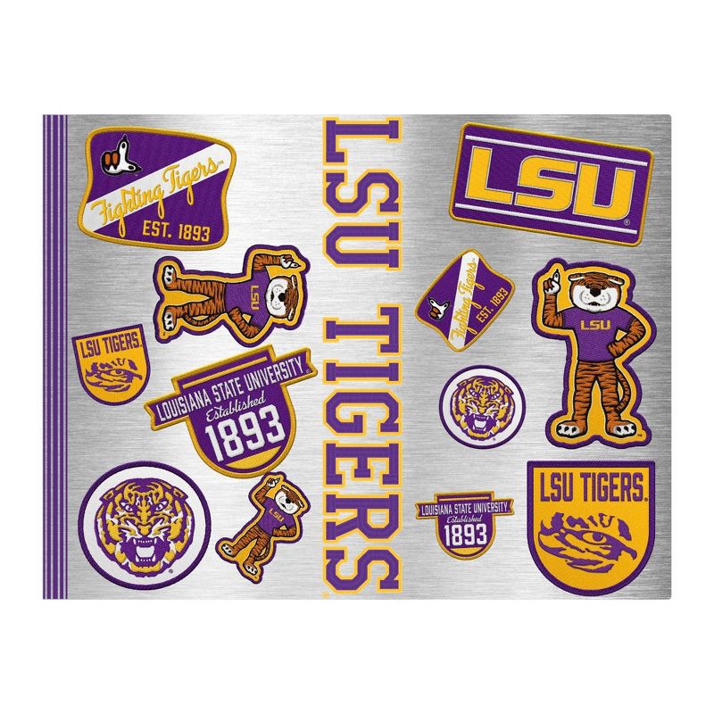 slide 2 of 4, NCAA LSU Tigers Varsity Thirst Water Bottle - 24oz: Stainless Steel, Plastic Lid, 24 oz
