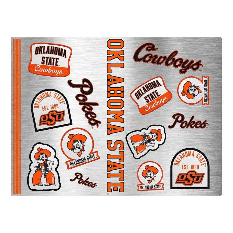 slide 2 of 3, NCAA Oklahoma State Cowboys Varsity Thirst Water Bottle - 24oz: Stainless Steel, Plastic Lid, 24 oz