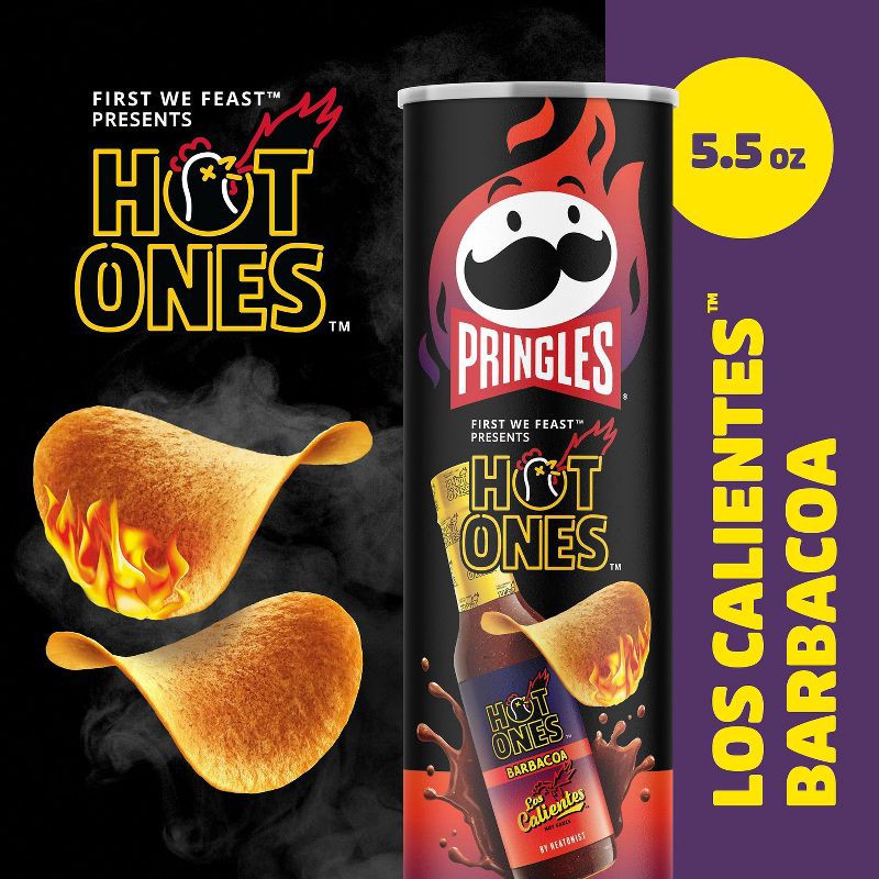 slide 3 of 11, Pringles Hot Ones Barbacoa - 5.5oz, 5.5 oz