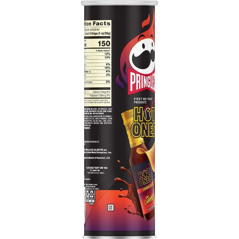 slide 9 of 11, Pringles Hot Ones Barbacoa - 5.5oz, 5.5 oz