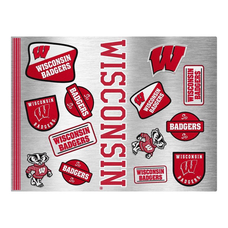 slide 2 of 4, NCAA Wisconsin Badgers Varsity Thirst Water Bottle - 24oz: Stainless Steel, Plastic Lid, 24 oz