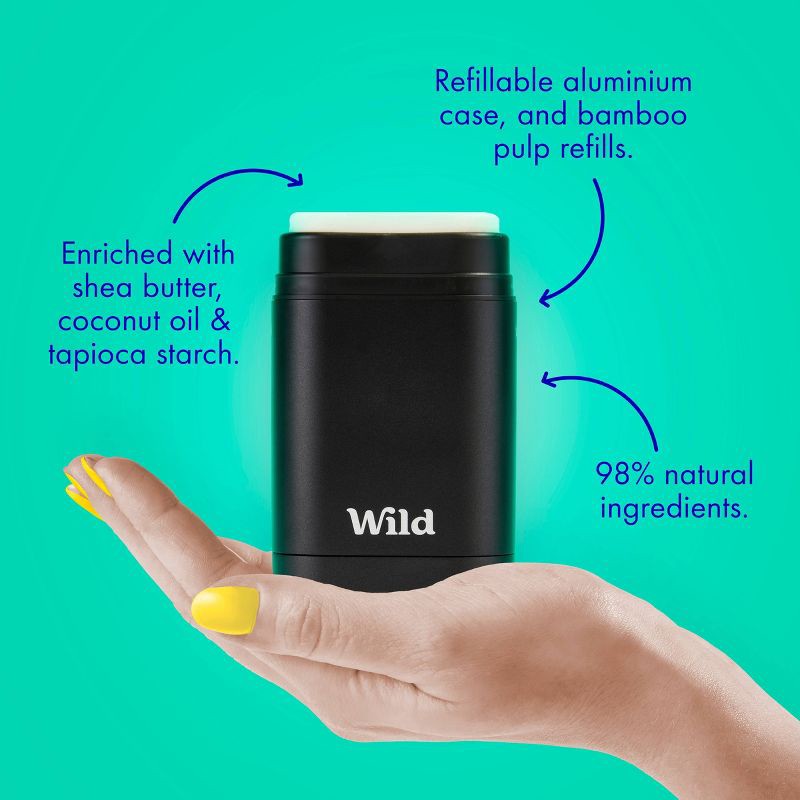 slide 4 of 6, Wild Cosmetics Cream Deodorant Refill - Honey & Cactus Flower with Bee Case - Aluminum-Free 5.29oz, 5.29 oz