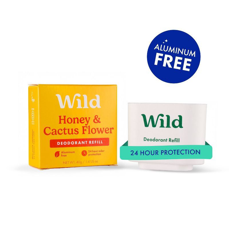slide 4 of 7, Wild Cosmetics Cream Deodorant Refill - Honey & Cactus Flower - Aluminum-Free 1.4oz, 1.4 oz