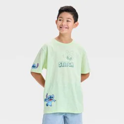Disney Boys' Stitch Short Sleeve Graphic T-Shirt - Lime Green L