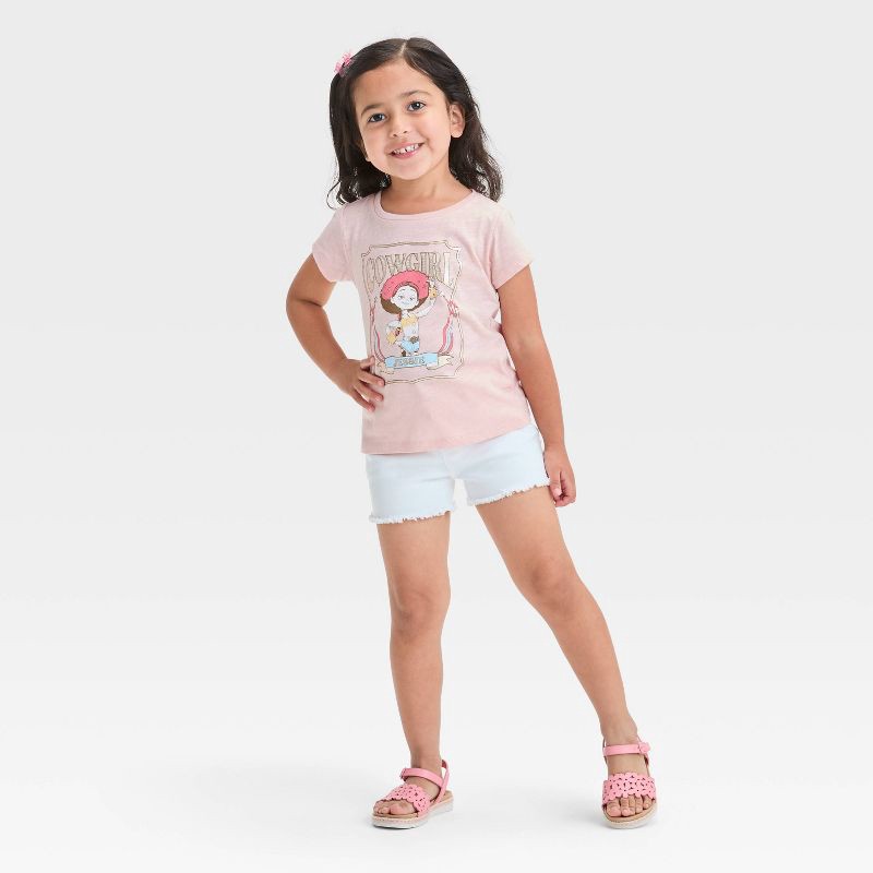 slide 4 of 4, Disney Toddler Girls' Jessie Short Sleeve Graphic T-Shirt - Rose Pink 3T, 1 ct