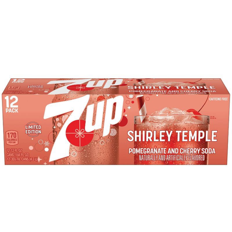 slide 3 of 8, 7UP Shirley Temple Soda - 12pk/12 fl oz Cans, 12 ct; 12 fl oz
