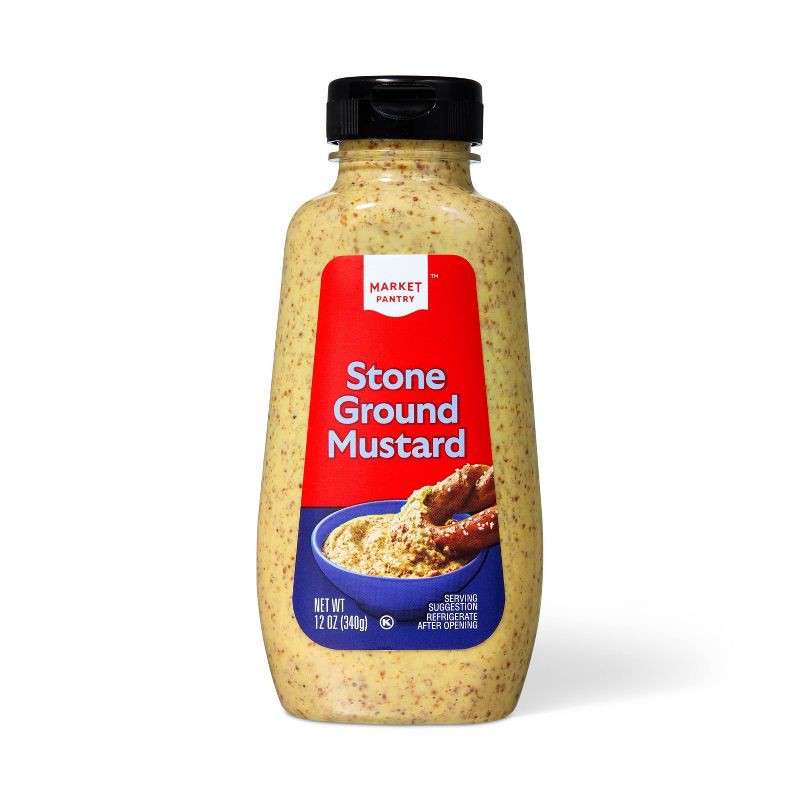 slide 1 of 3, Stone Ground Mustard - 12oz - Market Pantry™, 12 oz