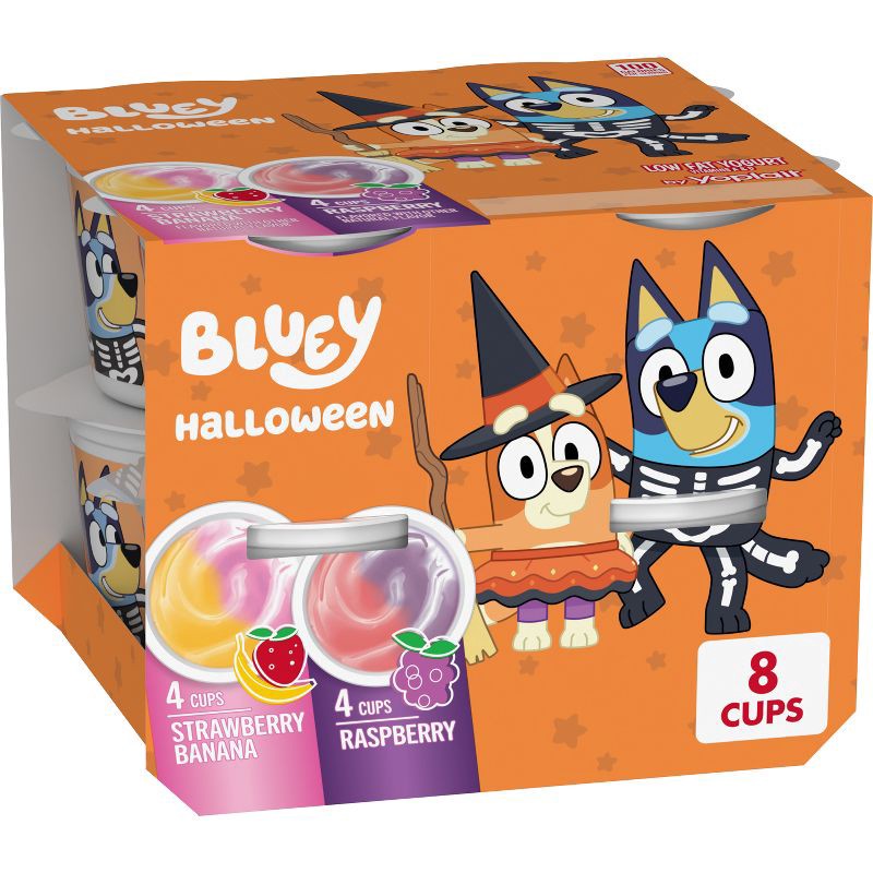 slide 1 of 11, Yoplait Kids' Bluey Yogurt Raspberry/Strawberry Banana - 32oz/8ct, 8 ct; 32 oz