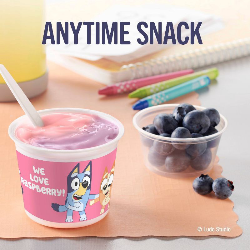 slide 9 of 11, Yoplait Kids' Bluey Yogurt Raspberry/Strawberry Banana - 32oz/8ct, 8 ct; 32 oz