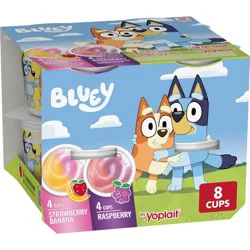 Yoplait Kids' Bluey Yogurt Raspberry/Strawberry Banana - 32oz/8ct