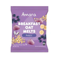 Amara Organic Breakfast Oat Melts Blueberry Baby Snack - 7g
