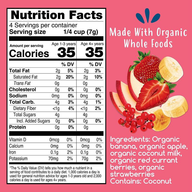 slide 5 of 7, Amara Organic Smoothie Melts Mixed Red Berries Plant Based Yogurt Baby Snack - 1oz, 1 oz