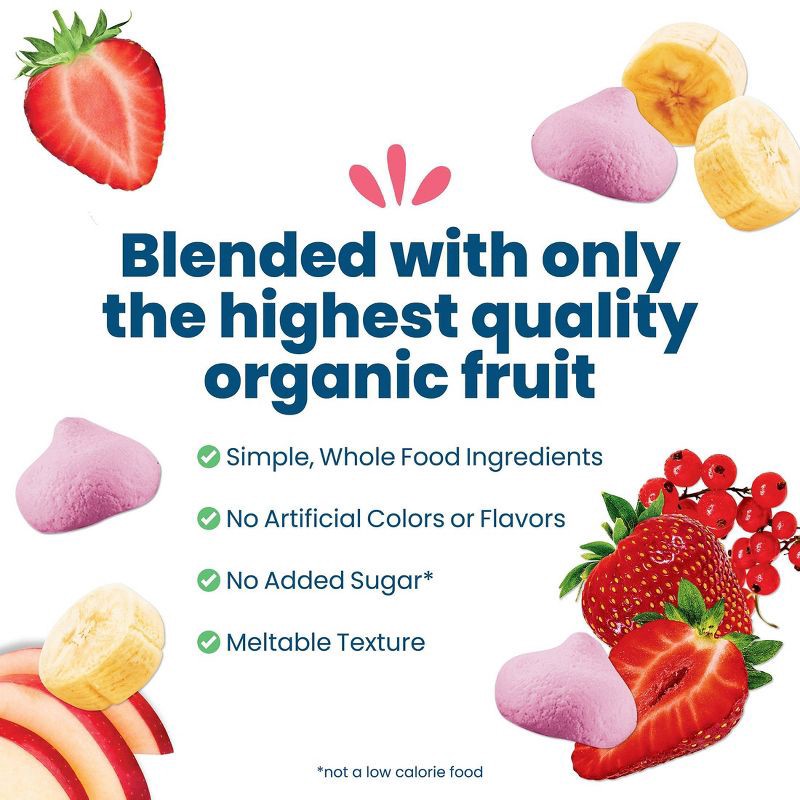 slide 7 of 7, Amara Organic Smoothie Melts Mixed Red Berries Plant Based Yogurt Baby Snack - 1oz, 1 oz