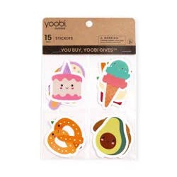 Yoobi Evolve Stickers 15pk – Food, Teacher Reward Stickers