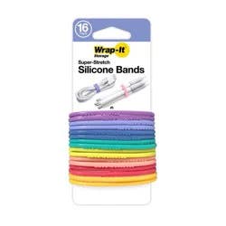 Wrap-It Silicone Bands 16pk Bright Pastel