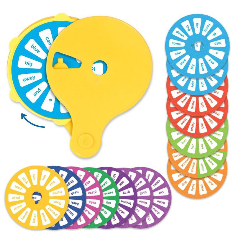 slide 1 of 8, Learning Resources Skill Builders! Sight Words Quiz Wheel, Sight Words Flash Cards for Kindergarten, Ages 5+, 16pc, 16 ct