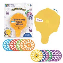 Learning Resources Skill Builders! Sight Words Quiz Wheel, Sight Words Flash Cards for Kindergarten, Ages 5+, 16pc
