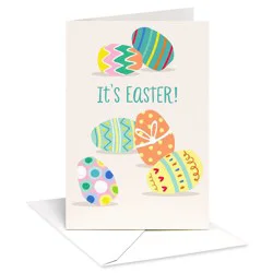 American Greetings Easter Card for Kids, Colorful Eggs, Includes Envelope