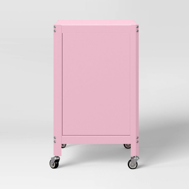slide 5 of 7, Metal Rolling Dorm Locker Cabinet Pink (FA) - Room Essentials™, 1 ct