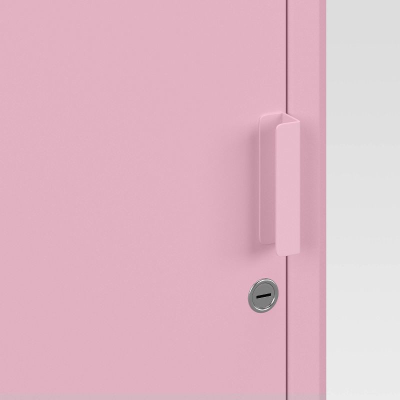 slide 6 of 7, Metal Rolling Dorm Locker Cabinet Pink (FA) - Room Essentials™, 1 ct