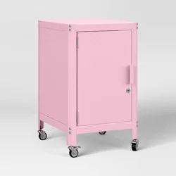 Metal Rolling Dorm Locker Cabinet Pink - Room Essentials™ Fully Assembled