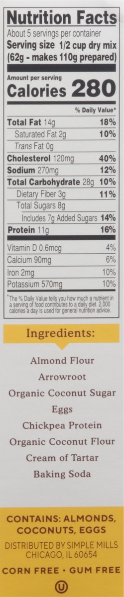 slide 7 of 9, Simple Mills Protein Almond Flour Pancake Mix, 10.4 oz