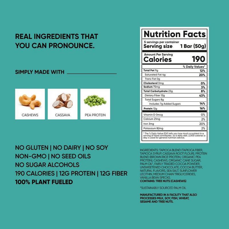 slide 3 of 7, TRUBAR 12g Plant Based Protein Bars - OHHH Cookie Dough - 5ct, 12 gram, 5 ct