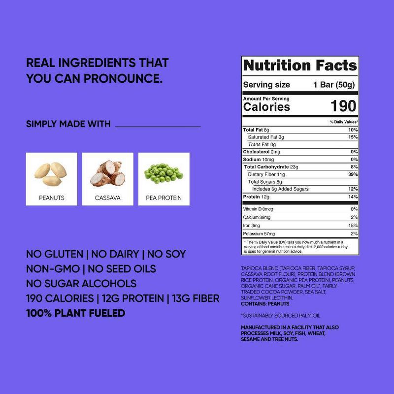 slide 3 of 7, TRUBAR 12g Plant Based Protein Bars - Fudger Nutter Peanut Butter - 5ct, 12 gram, 5 ct