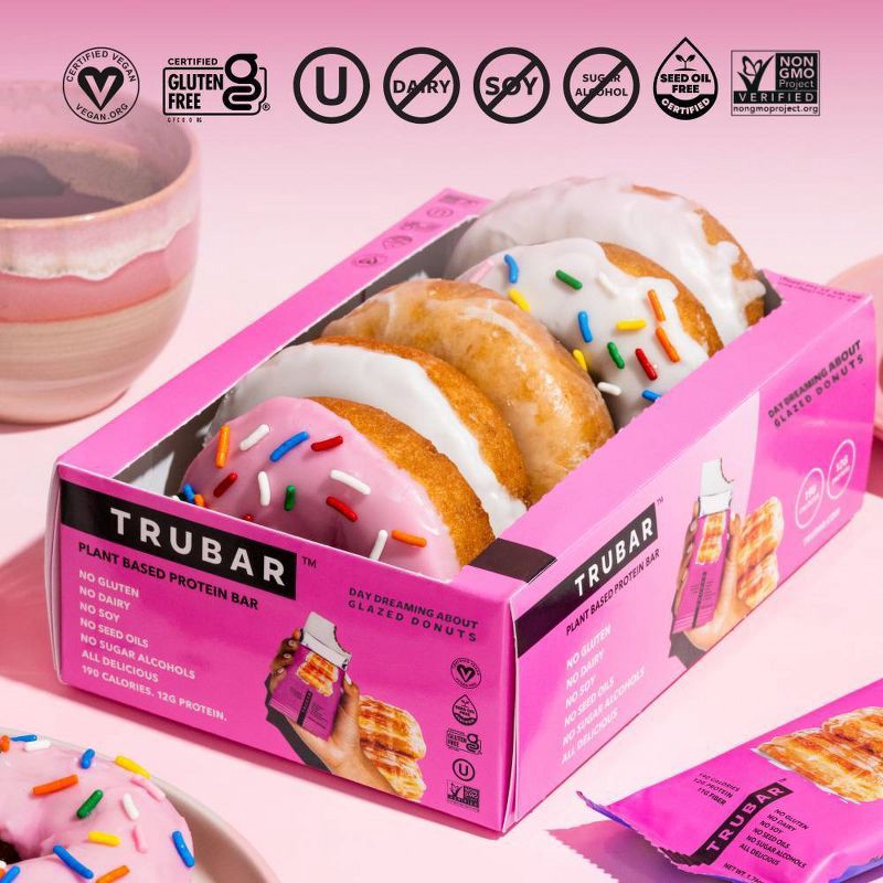 slide 5 of 7, TRUBAR 12g Plant Based Protein Bars - Daydreaming About Glazed Donuts - 5ct, 12 gram, 5 ct