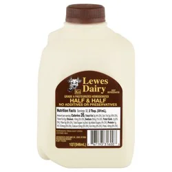 Lewes Dairy Half & Half 1 qt