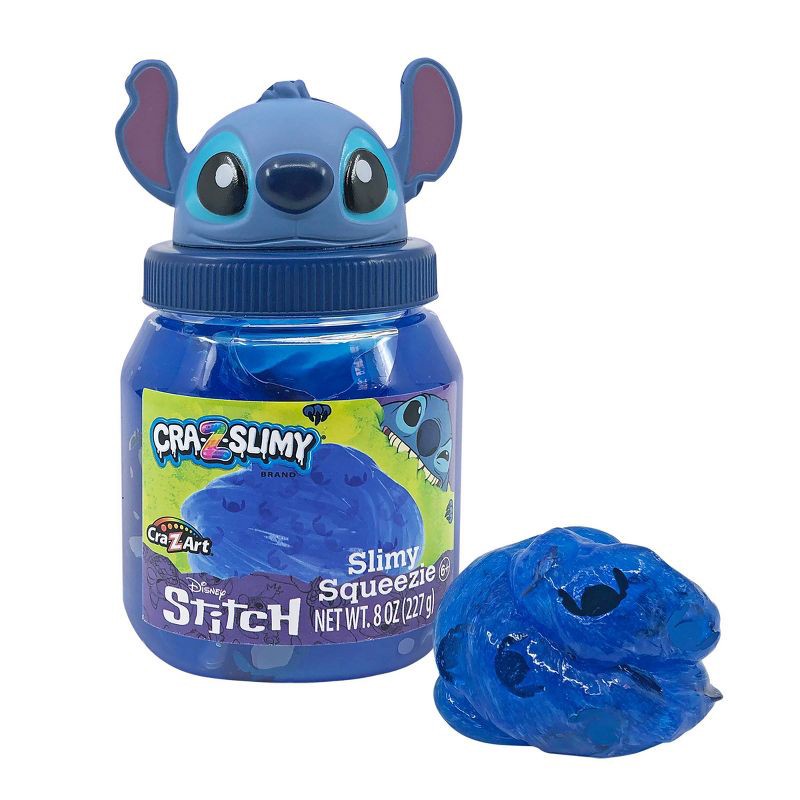 slide 2 of 7, Disney Slimy Stitch Squeezie Slime - Blue: Creativity Focused Educational Toy, 7oz, 7 oz