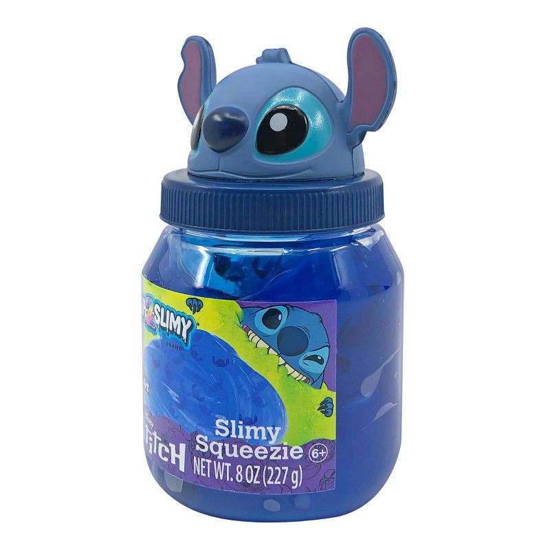 slide 7 of 7, Disney Slimy Stitch Squeezie Slime - Blue: Creativity Focused Educational Toy, 7oz, 7 oz